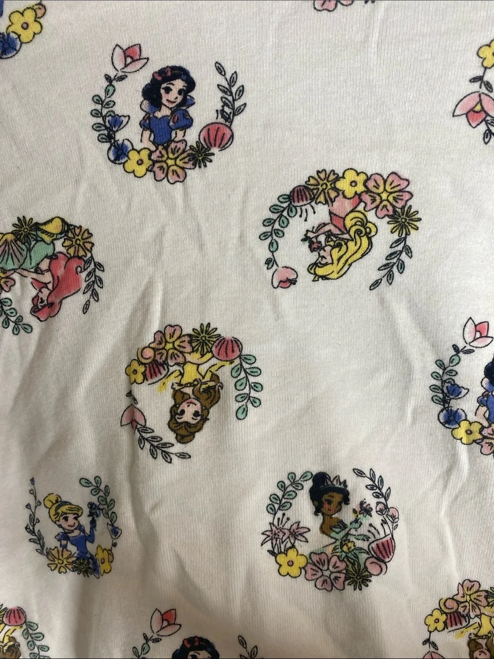 GAP Disney Princesses Cream Floral Character Pajama Set